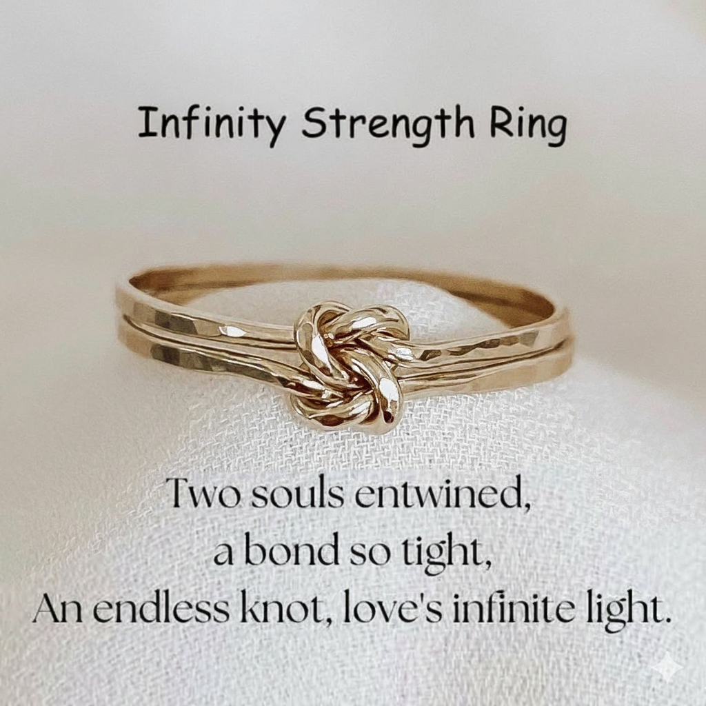 Infinity Strength Double Strength Infinity Knot Ring – belovejewel.co.uk