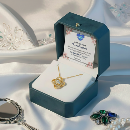For My Granddaughter -I Am Always With You Diamond Knot Necklace