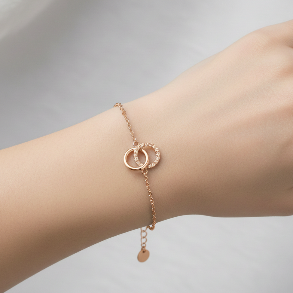 For Love- We Are Forever Linked Together Circle Bracelet