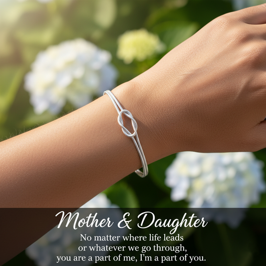 For Daughter -We Are Forever Linked Together Infinity Knot Bracelet