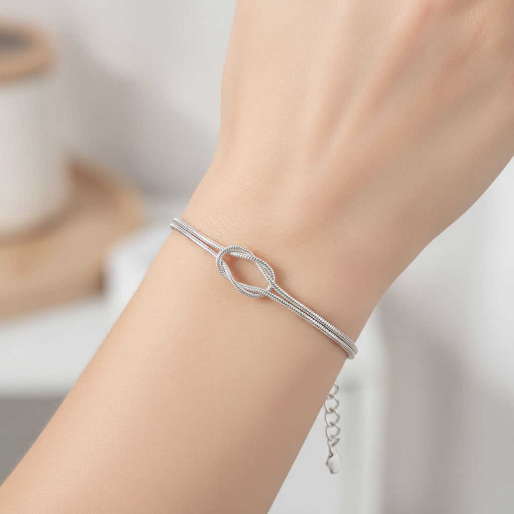 For Daughter -We Are Forever Linked Together Infinity Knot Bracelet