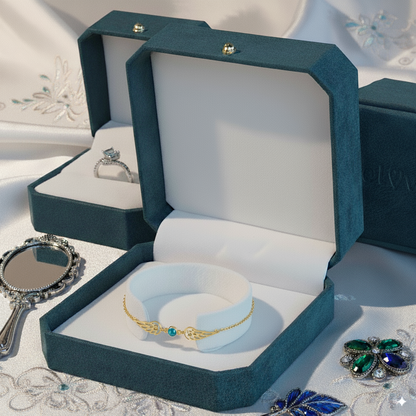 For Memorial- I'm a Wife to a Husband Custom Birthstone Wing Bracelet