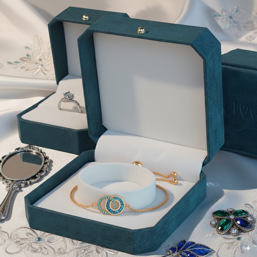 For Friend - Not Sisters By Blood But Sisters By Heart Birthstone Linking Circles Bracelet