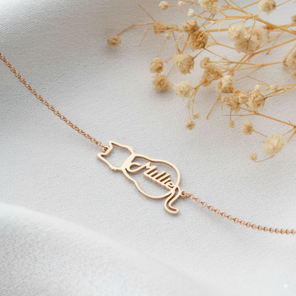 🐾 Personalised Cat Name Bracelet
