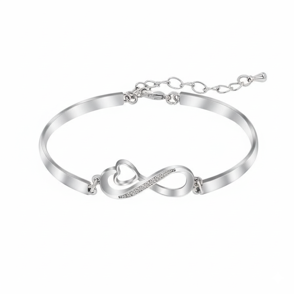 To My Unbiological Daughter- I Always With You Heart Infinity Bracelet
