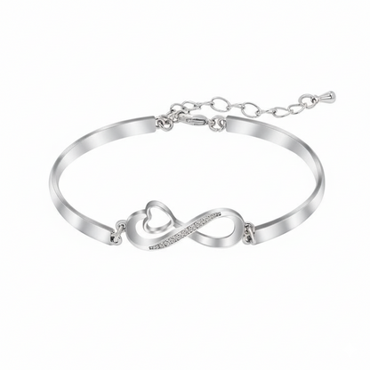 To My Unbiological Daughter- I Always With You Heart Infinity Bracelet