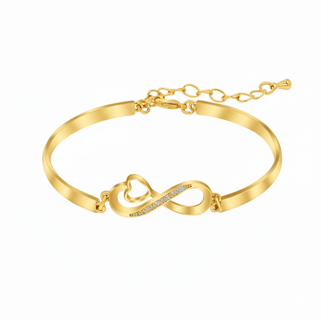 To My Unbiological Daughter- I Always With You Heart Infinity Bracelet