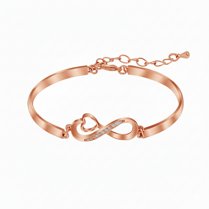 To My Unbiological Daughter- I Always With You Heart Infinity Bracelet