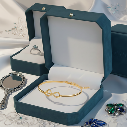 To My Unbiological Daughter- I Always With You Heart Infinity Bracelet