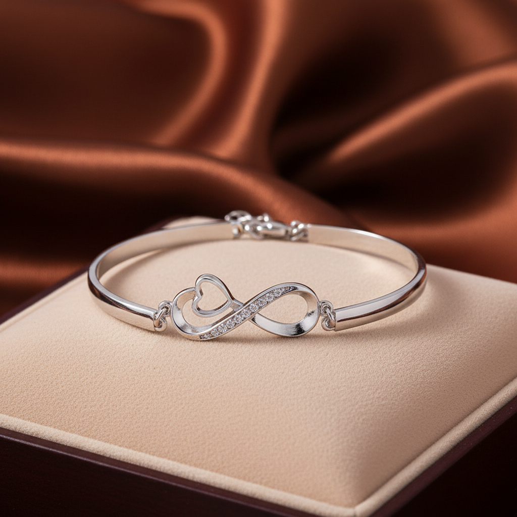 To My Unbiological Daughter- I Always With You Heart Infinity Bracelet