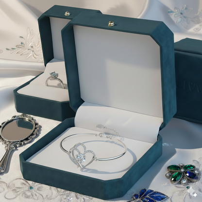 To My Granddaughter- We Are Connected By Heart Diamond Bracelet