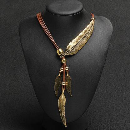 🌊SUMMER HOT SALE✨NATIVE FEATHER WOMEN'S NECKLACE