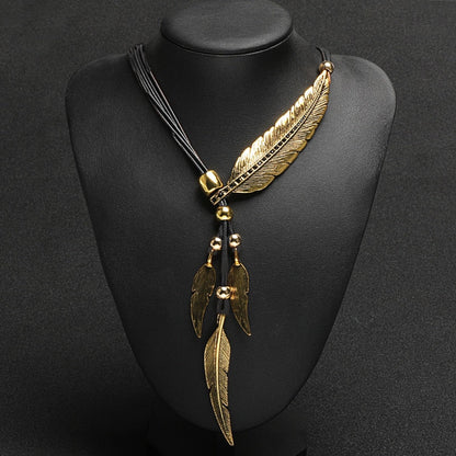 🌊SUMMER HOT SALE✨NATIVE FEATHER WOMEN'S NECKLACE