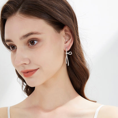 🌸2024 Spring Hot Sale✨FRENCH STYLE ZIRCON BOW EARRINGS
