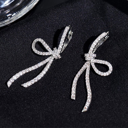 🌸2024 Spring Hot Sale✨FRENCH STYLE ZIRCON BOW EARRINGS