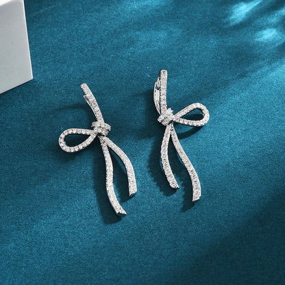 🌸2024 Spring Hot Sale✨FRENCH STYLE ZIRCON BOW EARRINGS