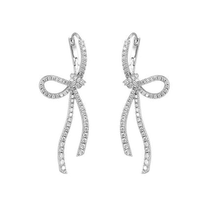 🌸2024 Spring Hot Sale✨FRENCH STYLE ZIRCON BOW EARRINGS