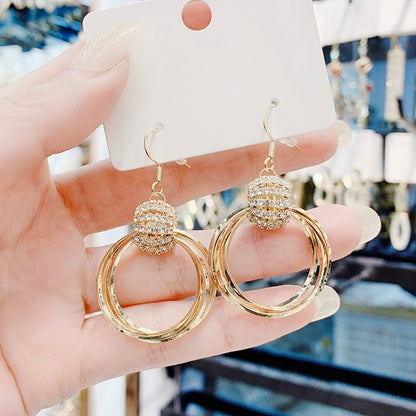 🌸Mother's Day Hot Sale✨FRENCH STYLE CRYSTAL HOOP EARRINGS