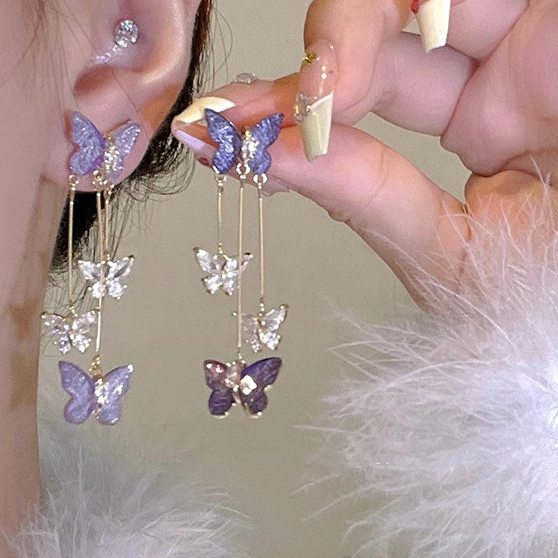 🌸Purple Butterfly Earrings