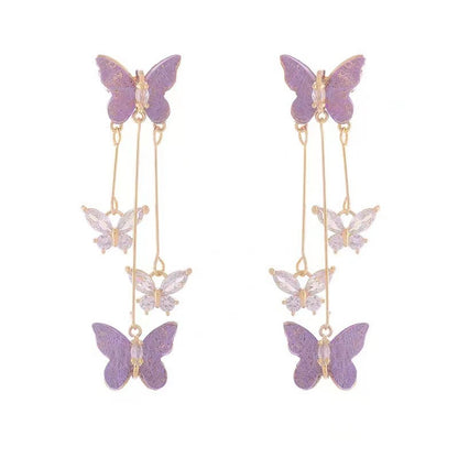 🌸Purple Butterfly Earrings