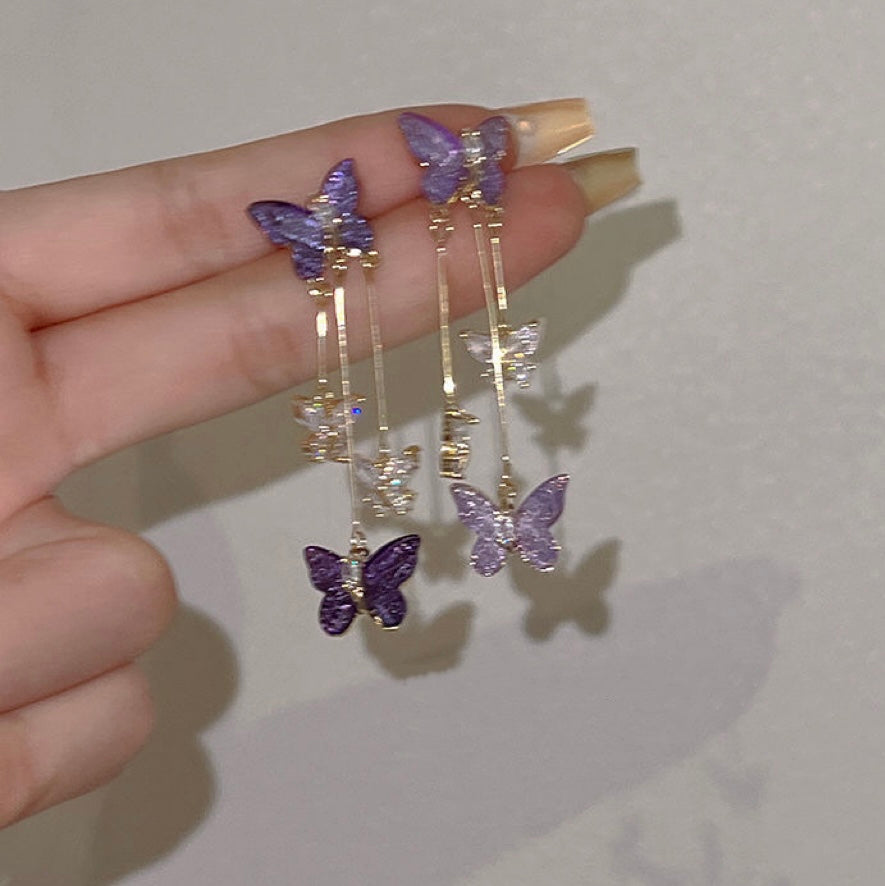 🌸Purple Butterfly Earrings