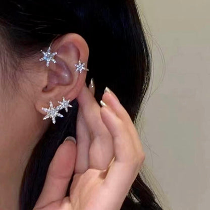 🌸Sparkling Snowflake Zircon Earrings
