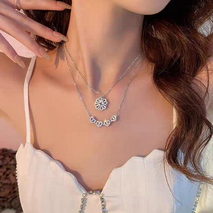 Hot Sale🎁Four Leaf Heart Shape Lucky Necklace
