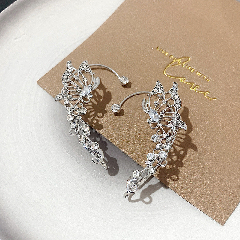 🌸2024 Spring Hot Sale✨HOLLOW BUTTERFLY STYLE ZIRCON EARRINGS