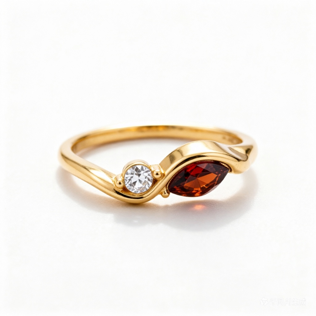 Mother&Daughter Infinity Birthstone Ring