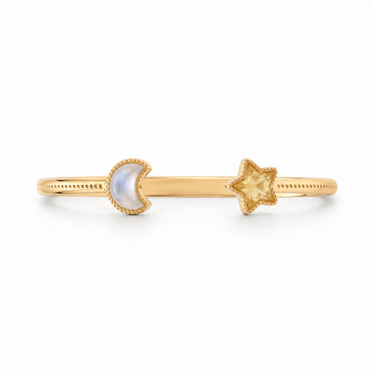 For Friend – Same Sky Forever Friend Gold Open Cuff Bracelet