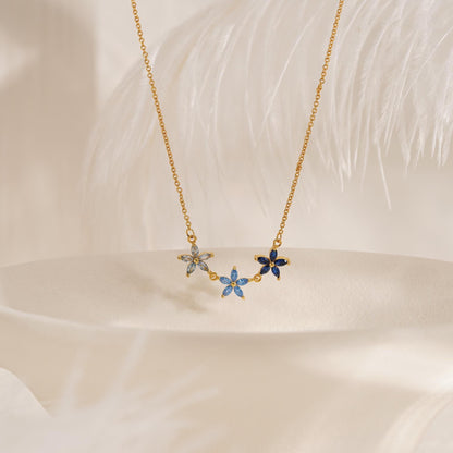 Mom’s Garden – Mother&Children Personalized Floral Birthstone Necklace