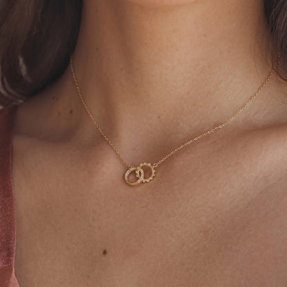 For My Granddaughter - Always Connected Sun & Moon Interlocking Necklace