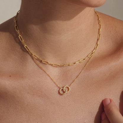 For My Granddaughter - Always Connected Sun & Moon Interlocking Necklace