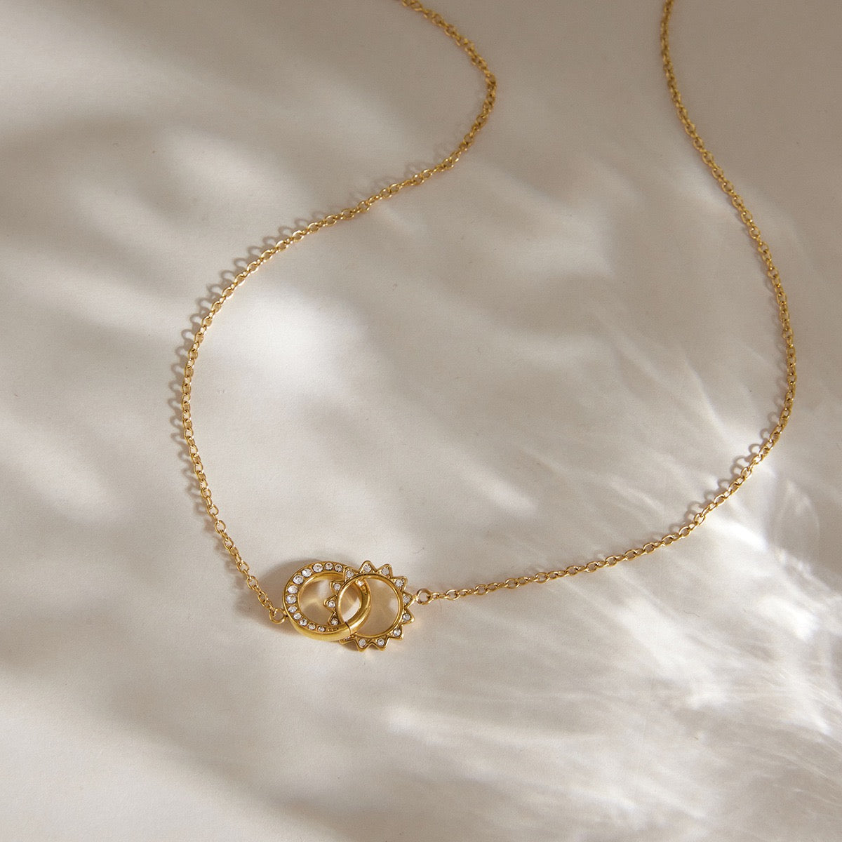 For My Granddaughter - Always Connected Sun & Moon Interlocking Necklace