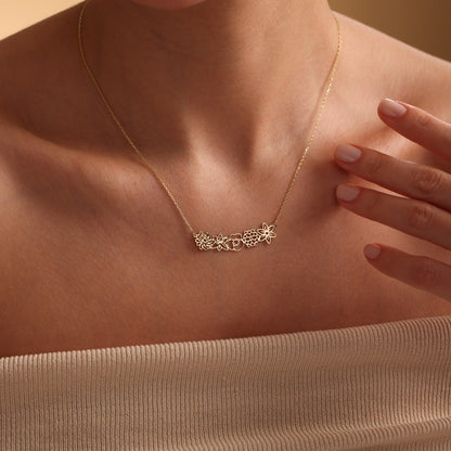For Love - Personalized Birth Flower Necklace