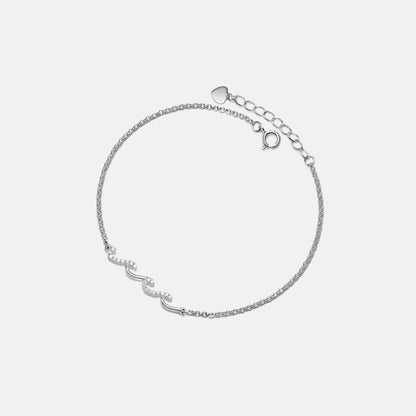 Healing Is Not Linear Minimalist Wave Bracelet