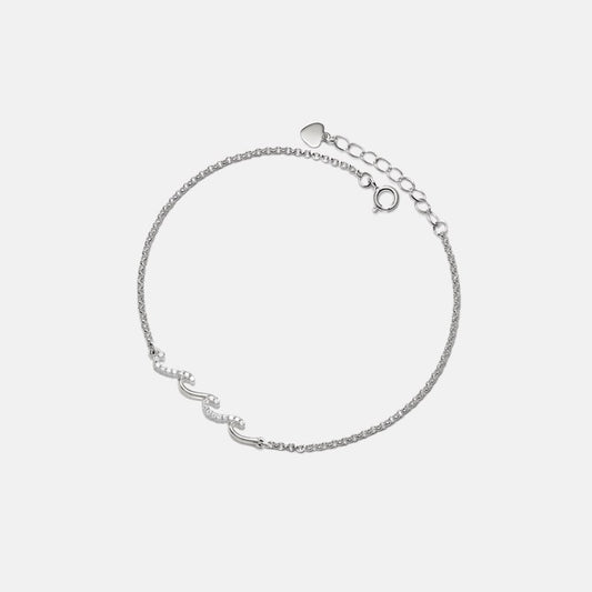 Healing Is Not Linear Minimalist Wave Bracelet