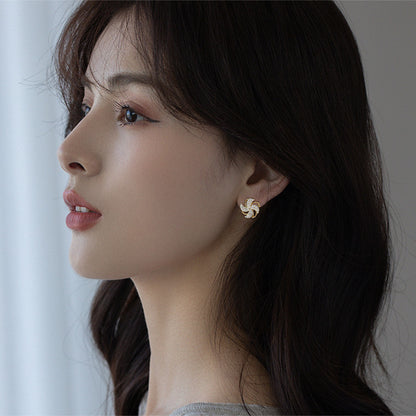🌸Rotating Windmill Zircon Earrings