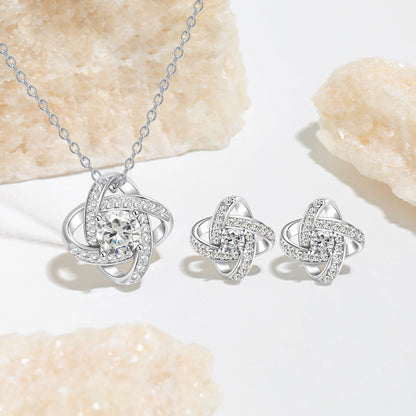 For My Granddaughter -I Am Always With You Diamond Knot Necklace