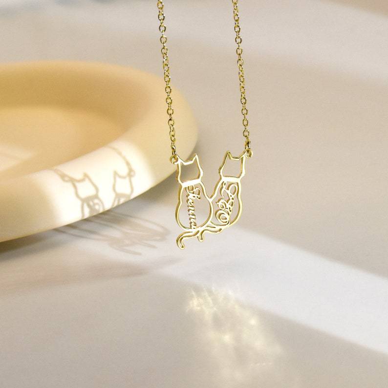 Personalised Cat Name Necklace