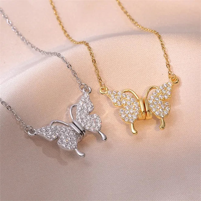 🔥Summer Hot Sale🌊Magnetic Clasp Butterfly Necklace