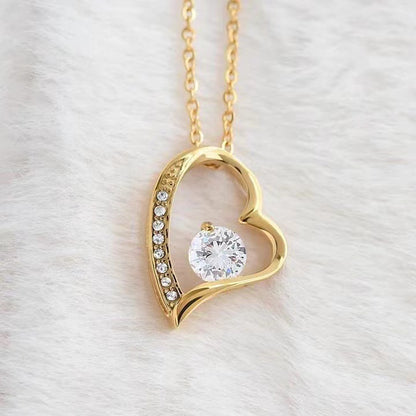 For My Unbiological Daughter -You Are Always In My Heart Necklace
