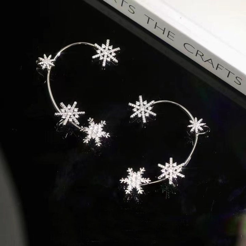 🌸Rotatable Snowflake Zircon Earrings