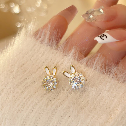 🌸Rabbit Shape Rotating Zircon Earrings