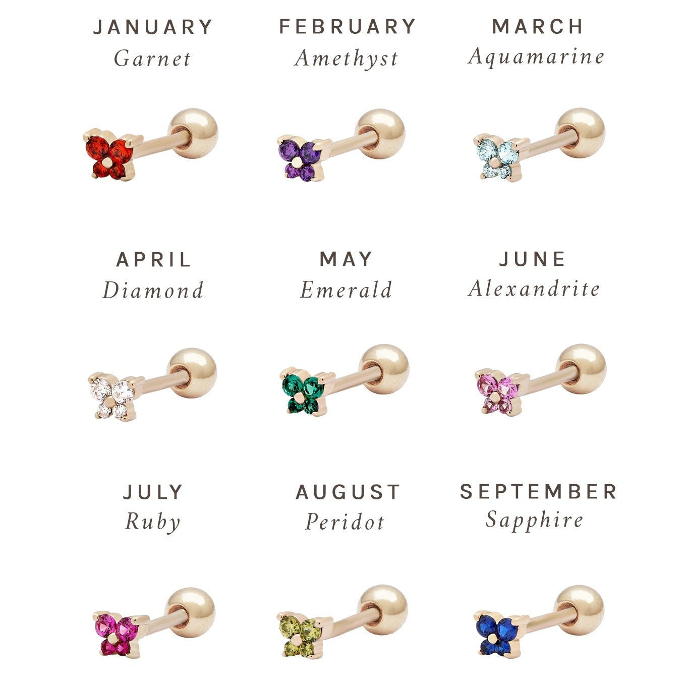 🌸Butterfly Birthstone Stud Earrings
