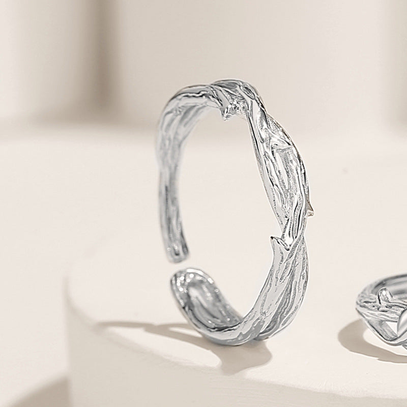 Hot Sale🎁Thorns and Roses S925 Silver Couple Ring