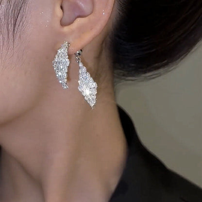 🌸French Rhombus Zircon Earrings