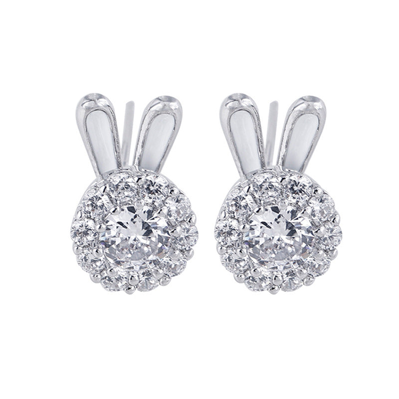 🌸Rabbit Shape Rotating Zircon Earrings