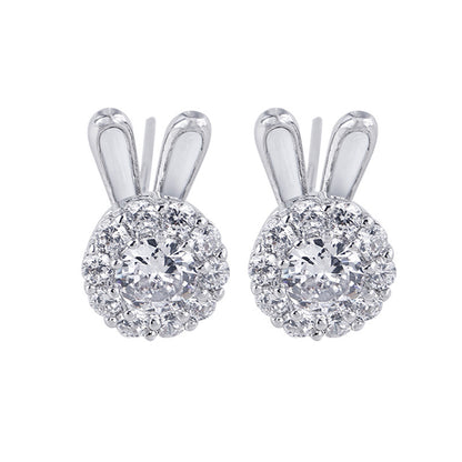 🌸Rabbit Shape Rotating Zircon Earrings