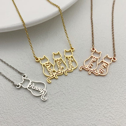 Personalised Cat Name Necklace
